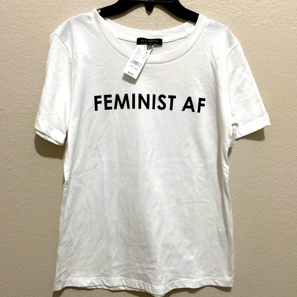 Feminist AF white T-shirt